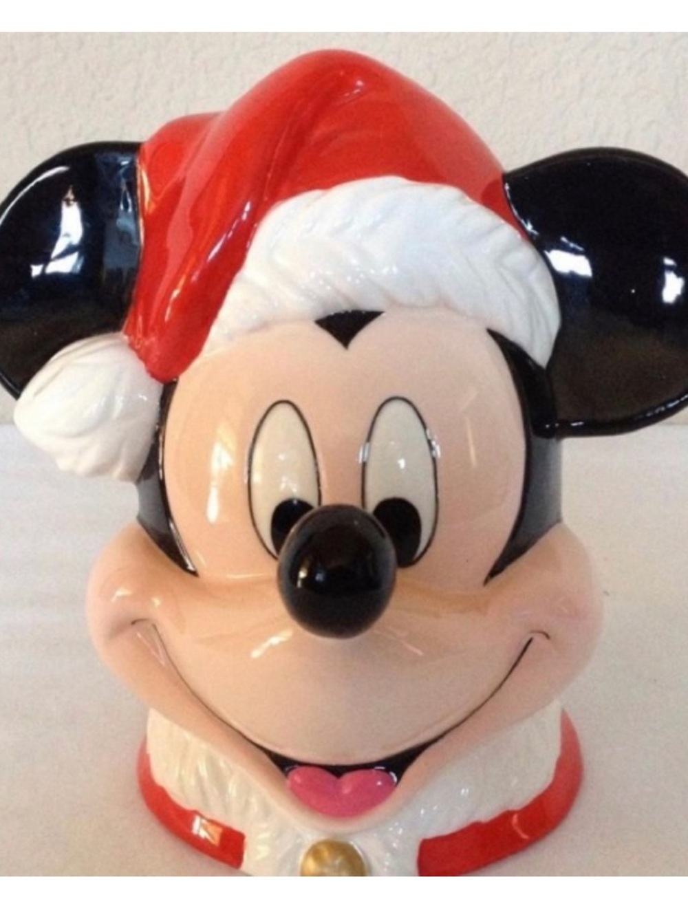 Mickey Mouse Red Santa Ceramic bank - Disney Enesco